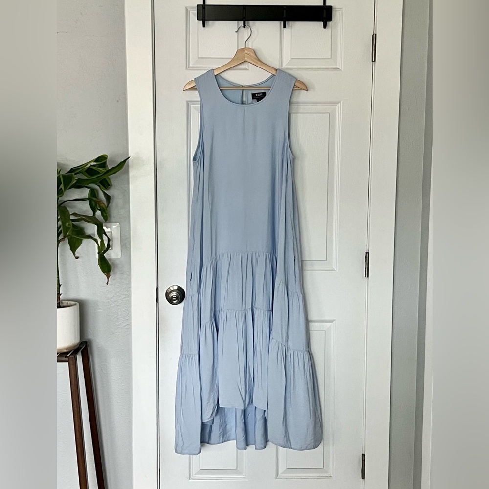 Light blue Maeve by Anthropology Maxi Boho dress- L